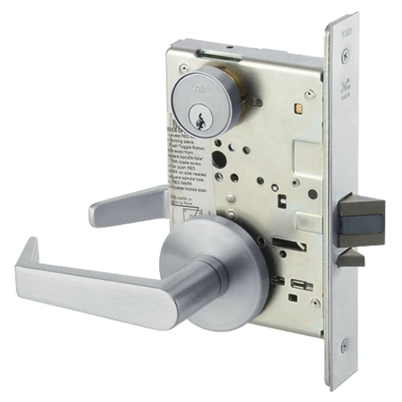 an image of a door handle and lock